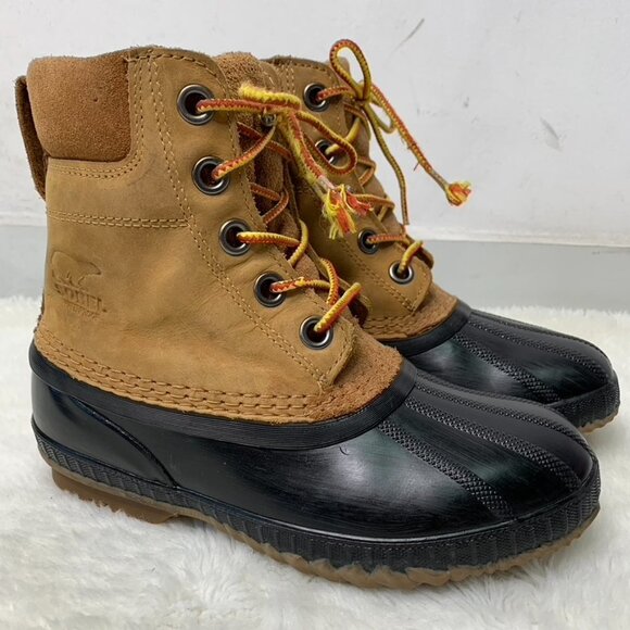 Sorel Other - Sorel 1891-286 Kids Brown Waterproof Lace Up Duck Boots Size 3